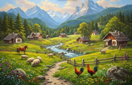 نقاشی الماسی کد 7189 FD